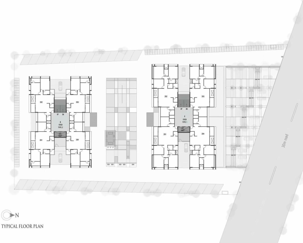 Layout of real estate project Loft Gardens located at Gota, Ahmedabad, Gujarat