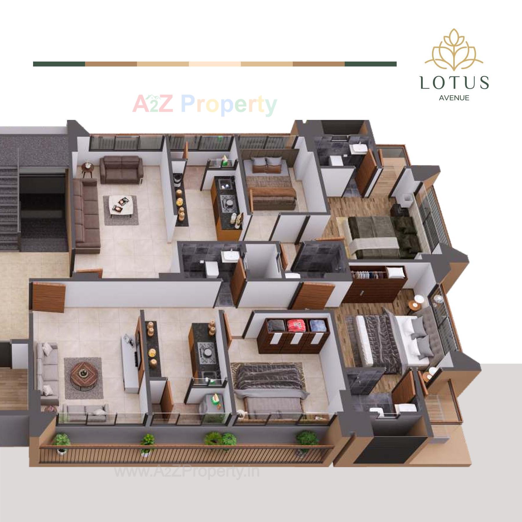 Layout of real estate project Lotus Avenue located at Vejalpur, Ahmedabad, Gujarat