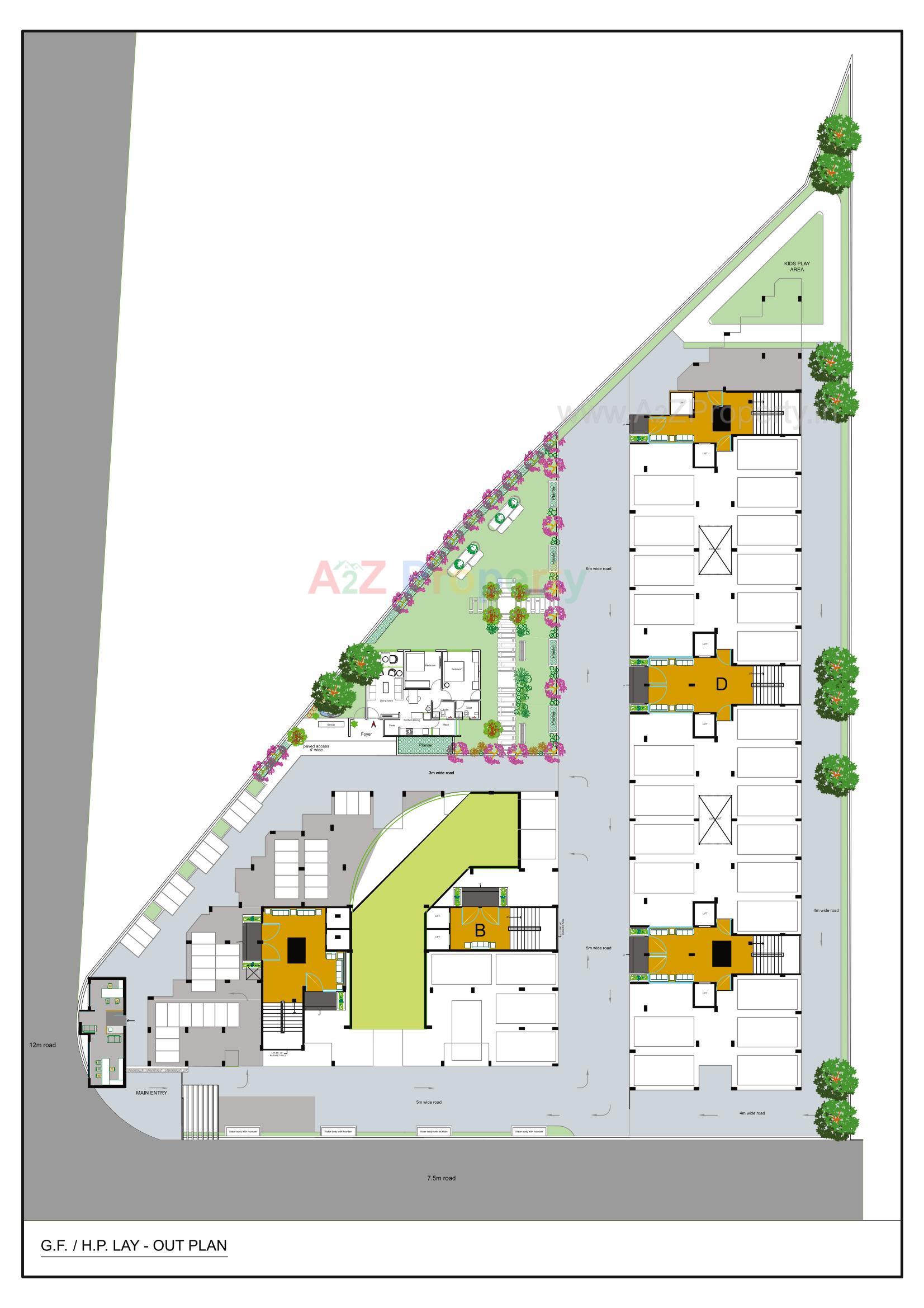 Layout of real estate project Lotus Heights located at Vatva-1, Ahmedabad, Gujarat