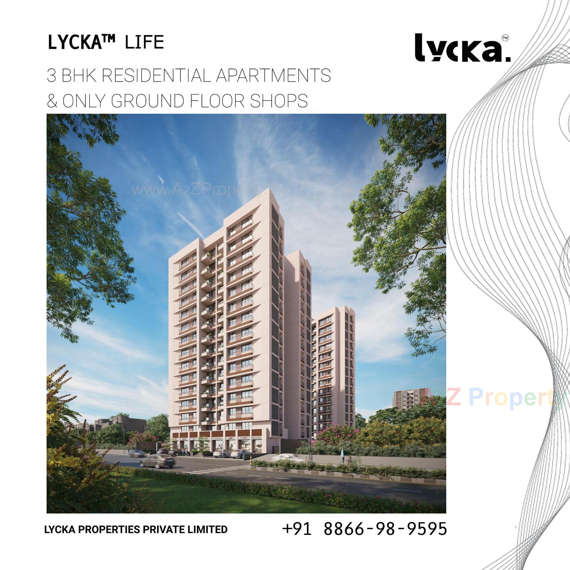 3D Elevation of real estate project Lycka Life located at Sola, Ahmedabad, Gujarat