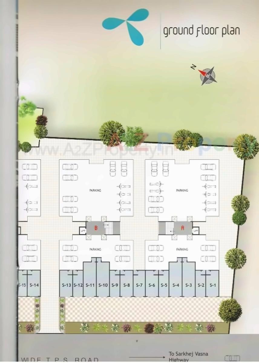 Layout of real estate project M M Karim Apartments located at Gyaspur, Ahmedabad, Gujarat