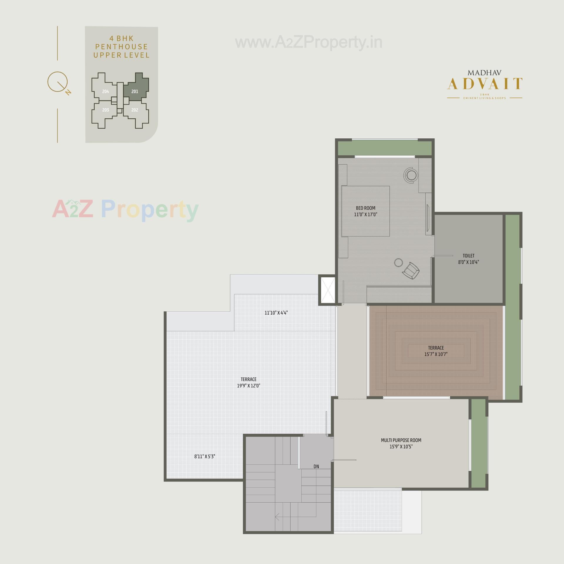 Layout of real estate project Madhav Advait located at Ahmedabad, Ahmedabad, Gujarat
