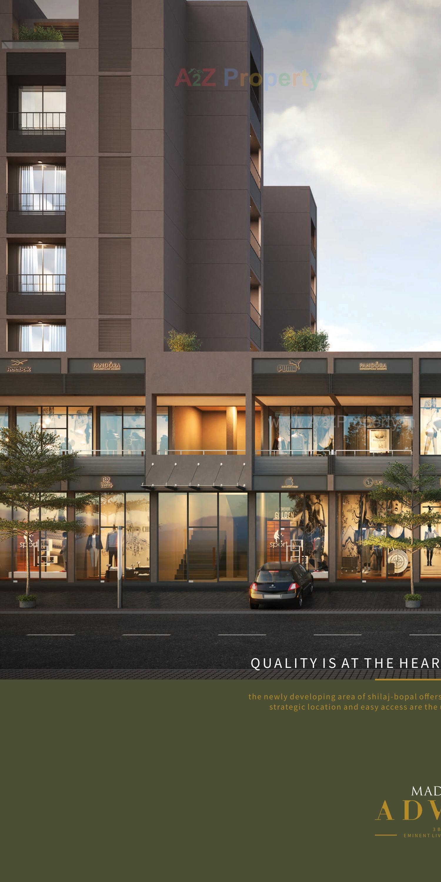 3D Elevation of real estate project Madhav Advait located at Ahmedabad, Ahmedabad, Gujarat