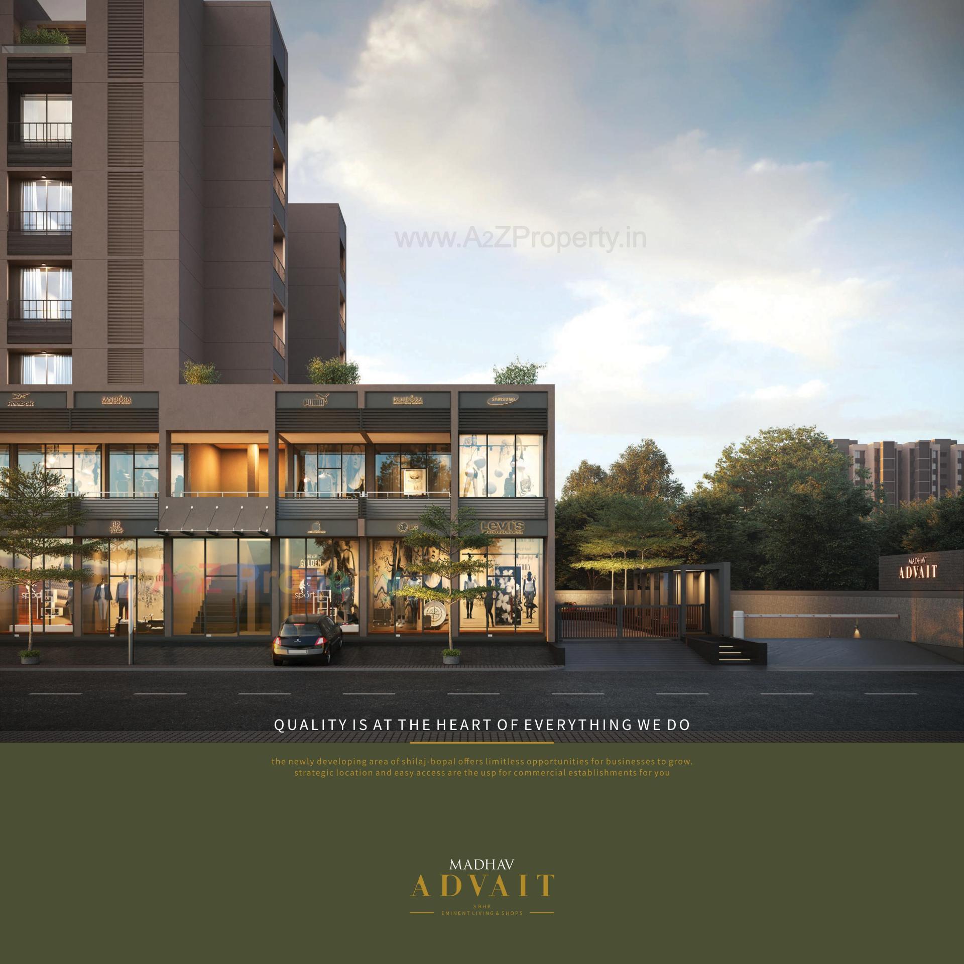 3D Elevation of real estate project Madhav Advait located at Ahmedabad, Ahmedabad, Gujarat