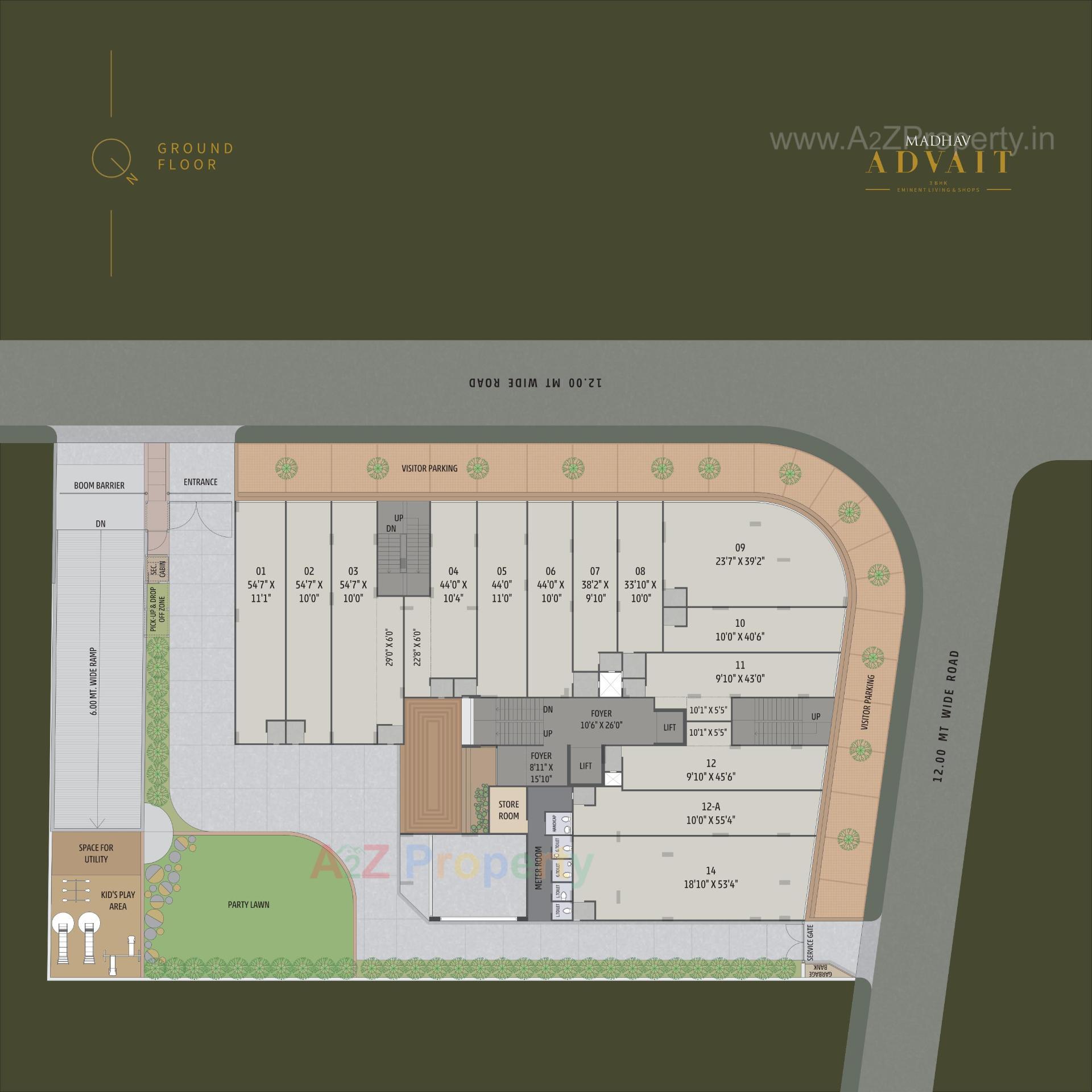 Layout of real estate project Madhav Advait located at Ahmedabad, Ahmedabad, Gujarat