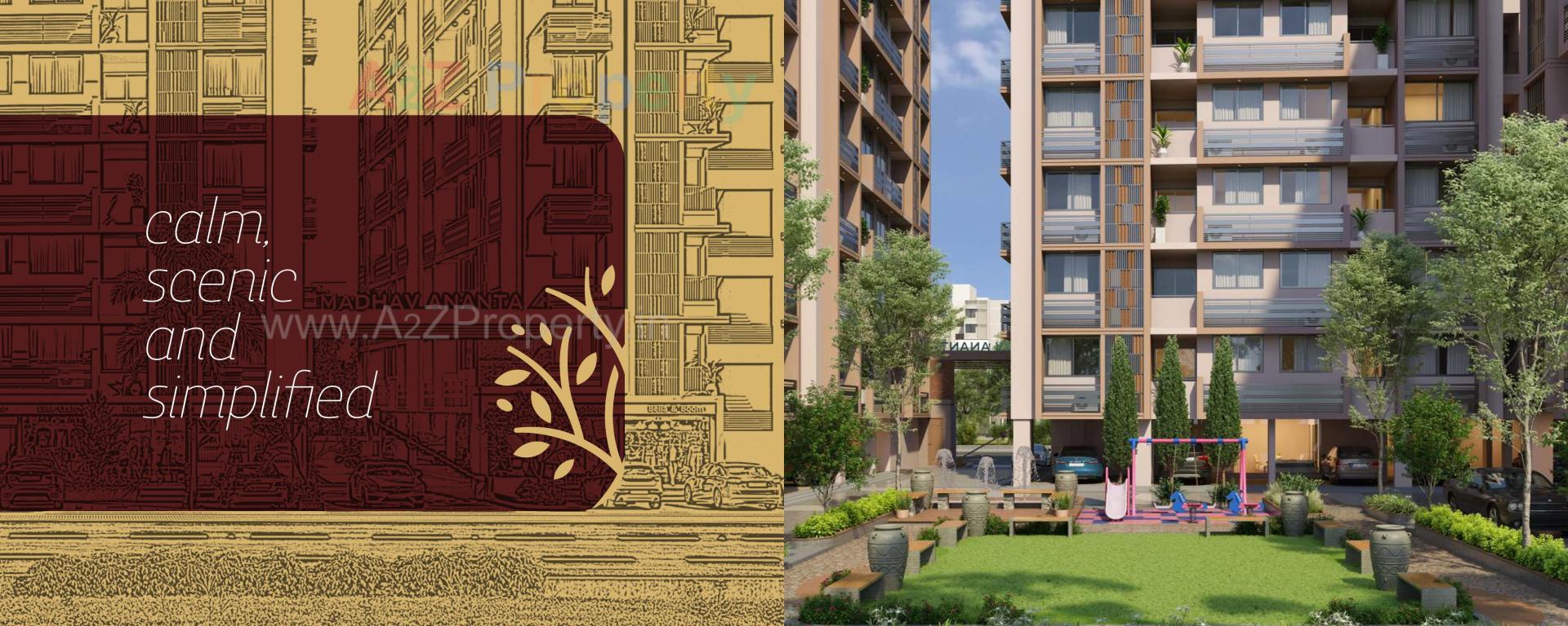 3D Elevation of real estate project Madhav Ananta located at Ahmedabad, Ahmedabad, Gujarat