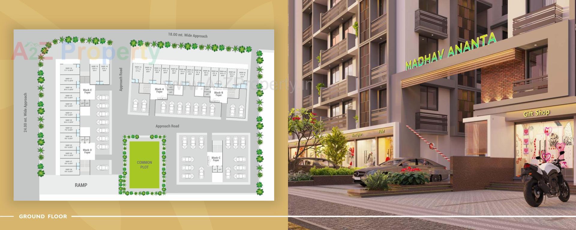 Layout of real estate project Madhav Ananta located at Ahmedabad, Ahmedabad, Gujarat