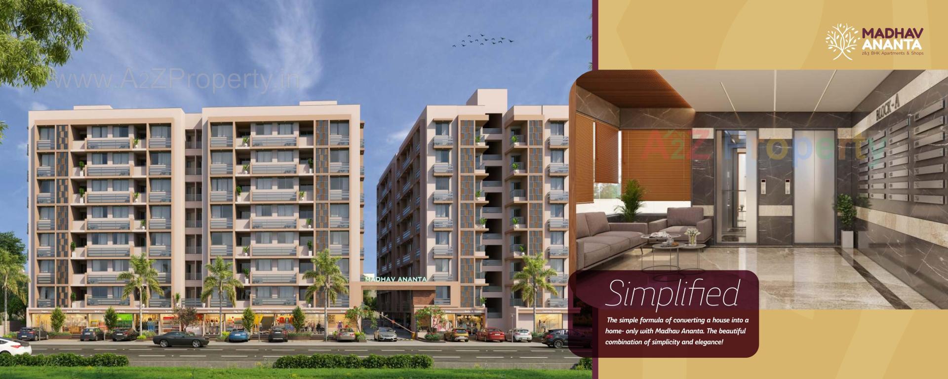 3D Elevation of real estate project Madhav Ananta located at Ahmedabad, Ahmedabad, Gujarat
