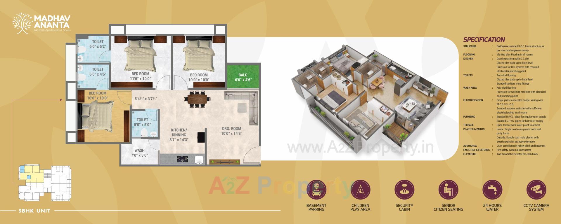 Layout of real estate project Madhav Ananta located at Ahmedabad, Ahmedabad, Gujarat
