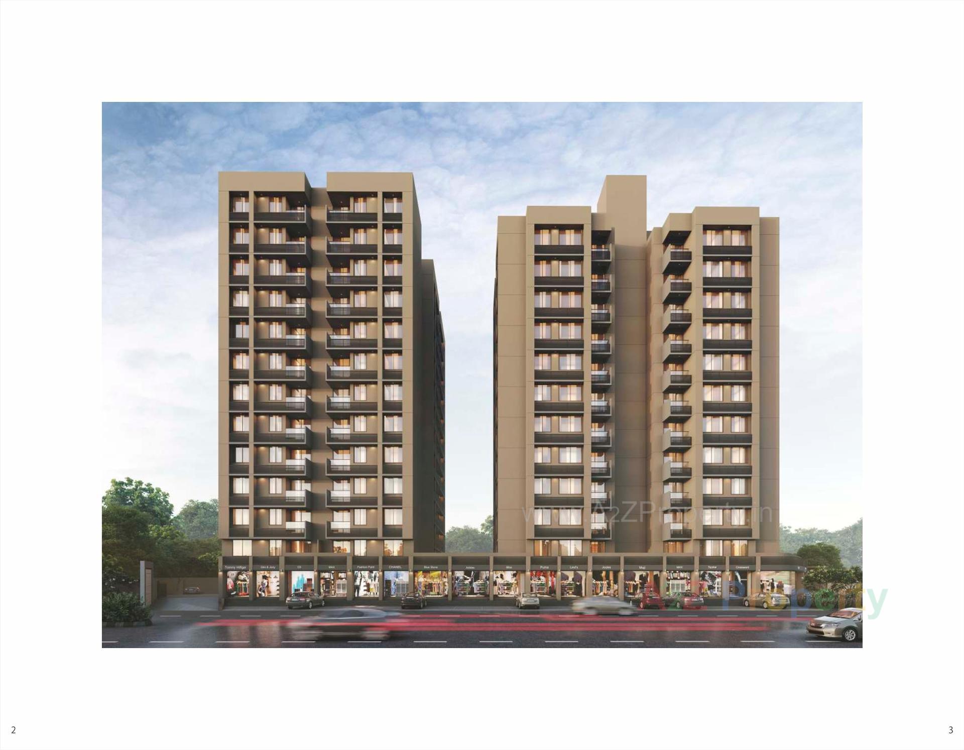 3D Elevation of real estate project Madhav Heights located at Chenpur, Ahmedabad, Gujarat