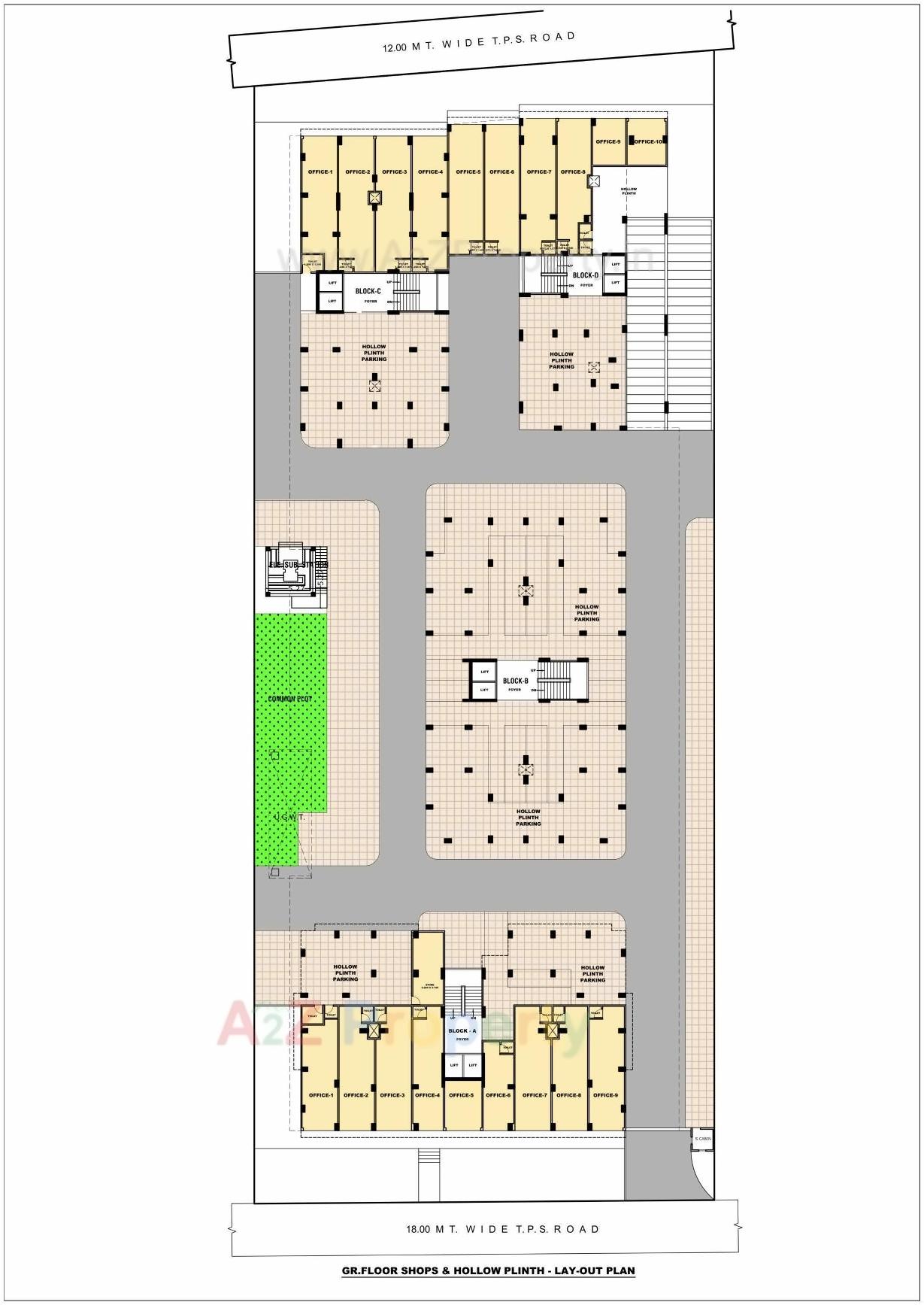 Layout of real estate project Madhav Pride located at Wadaj, Ahmedabad, Gujarat