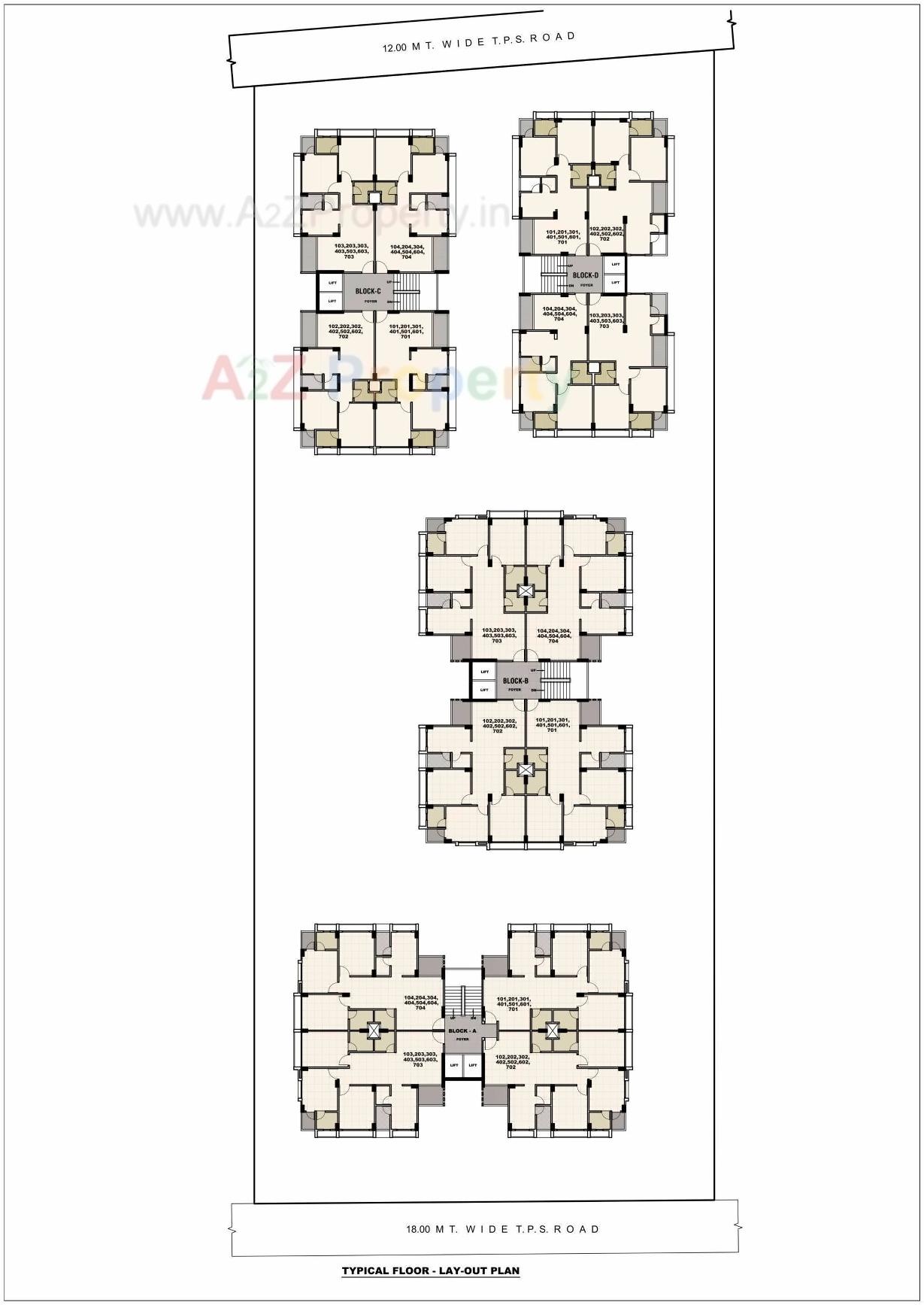 Layout of real estate project Madhav Pride located at Wadaj, Ahmedabad, Gujarat