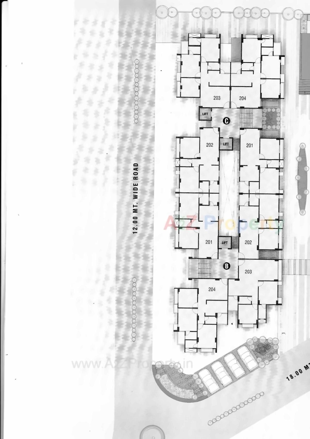 Layout of real estate project Madhav Residency located at Ghuma, Ahmedabad, Gujarat
