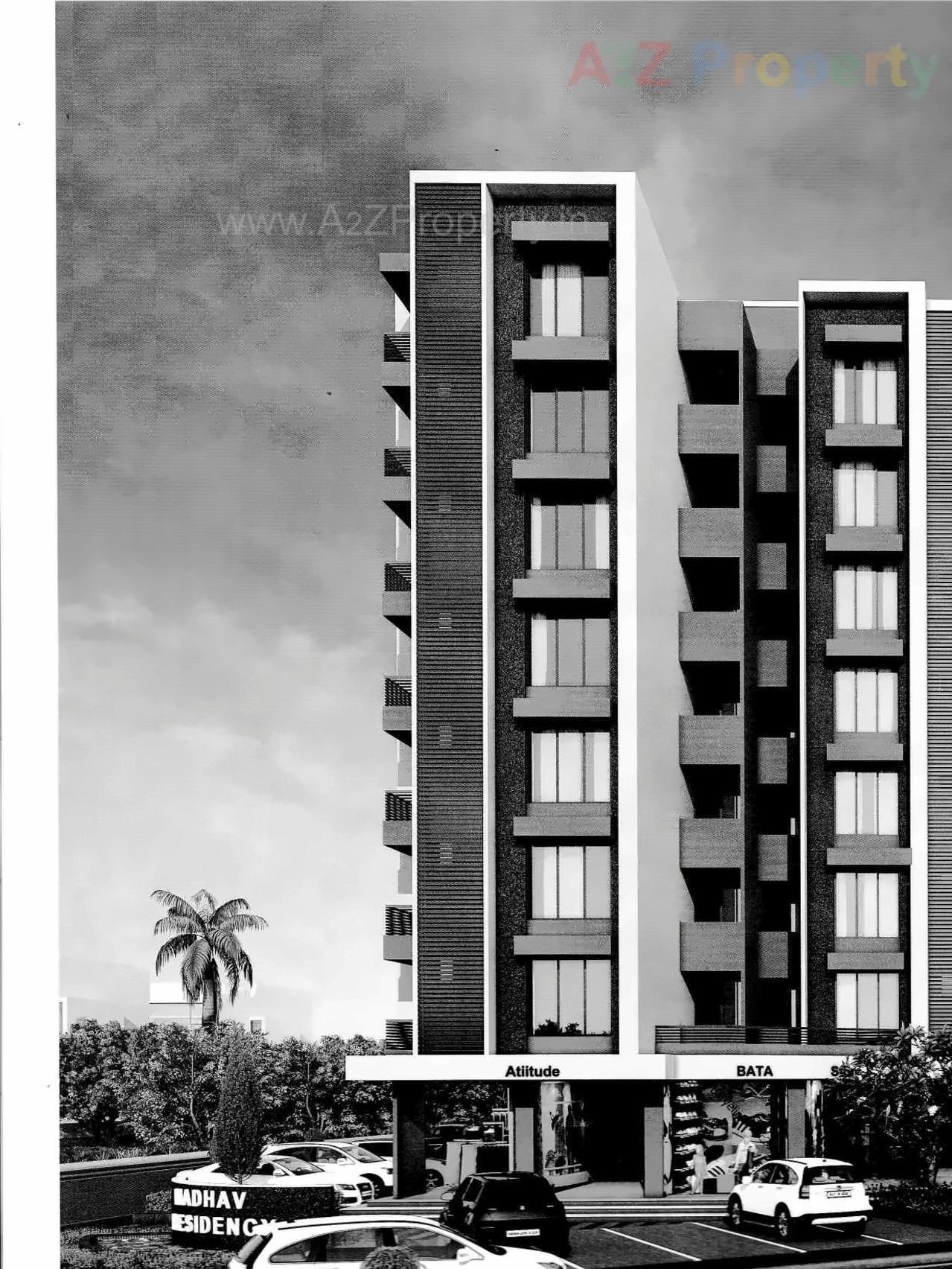 3D Elevation of real estate project Madhav Residency located at Ghuma, Ahmedabad, Gujarat