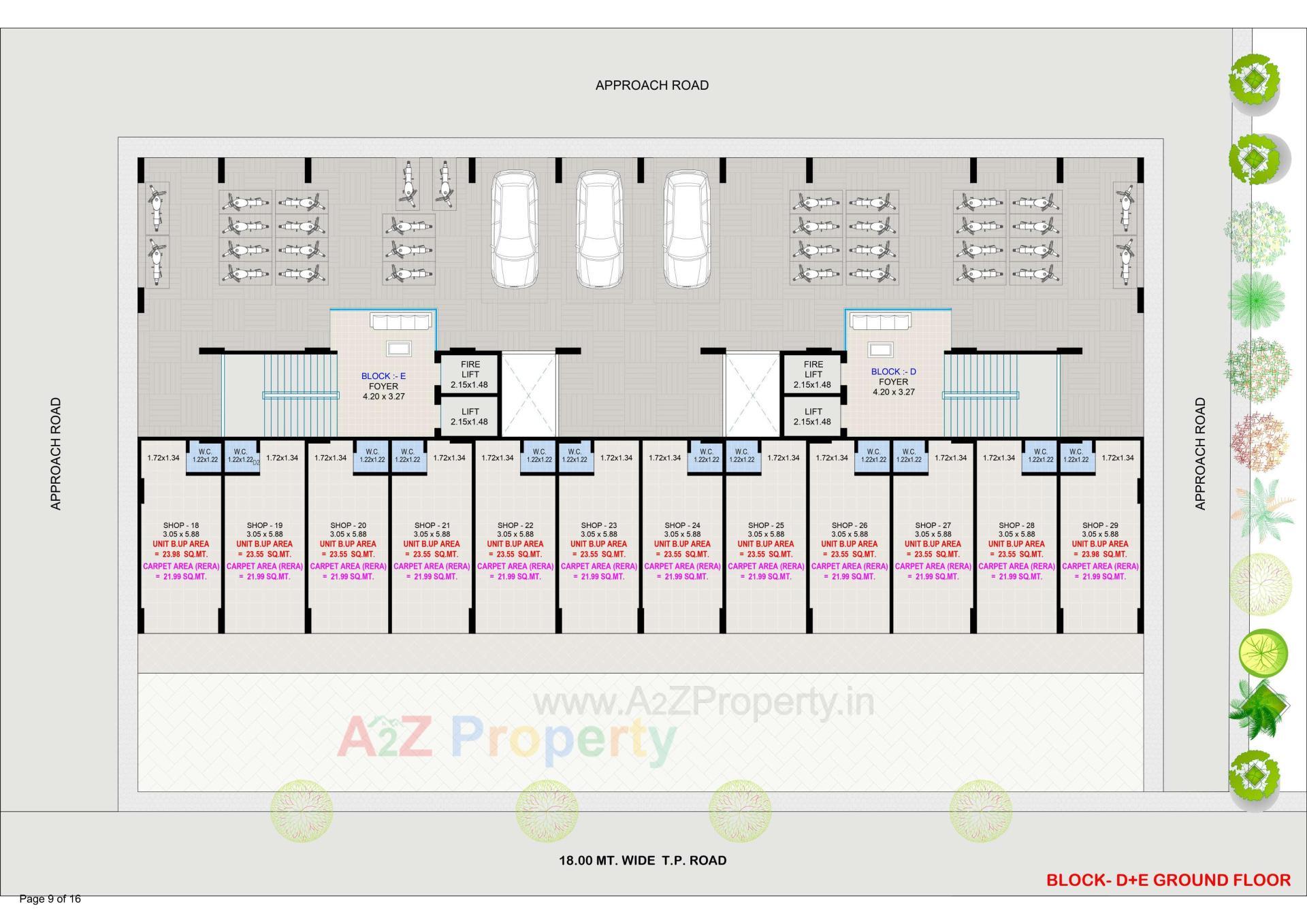 Layout of real estate project Madhav Sureel located at Singarva, Ahmedabad, Gujarat