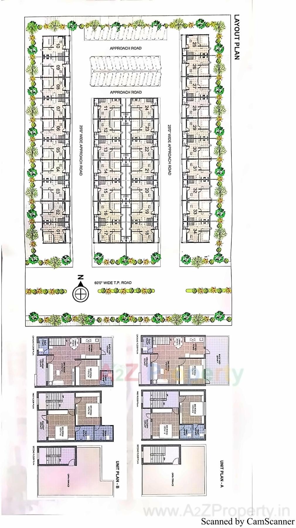 Layout of real estate project Madhavdeep Bunglows located at Kathwada, Ahmedabad, Gujarat