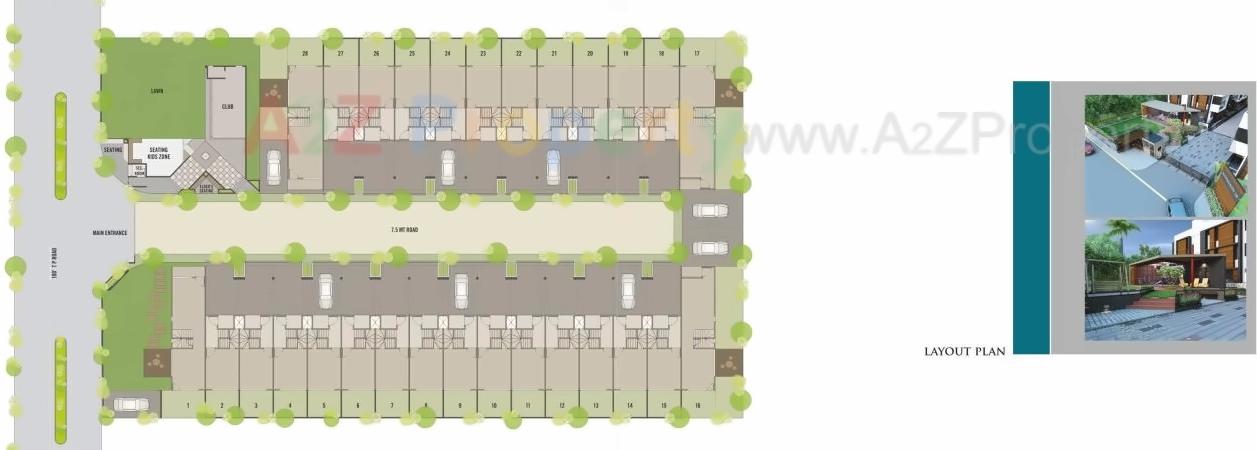 Layout of real estate project Madhuban located at Chharodi, Ahmedabad, Gujarat