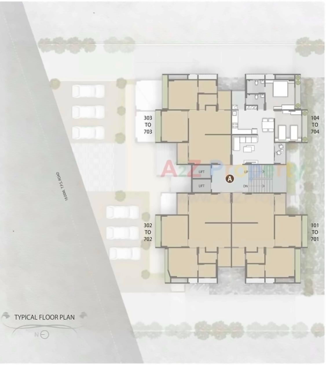 Layout of real estate project Madhuban located at Vadaj, Ahmedabad, Gujarat