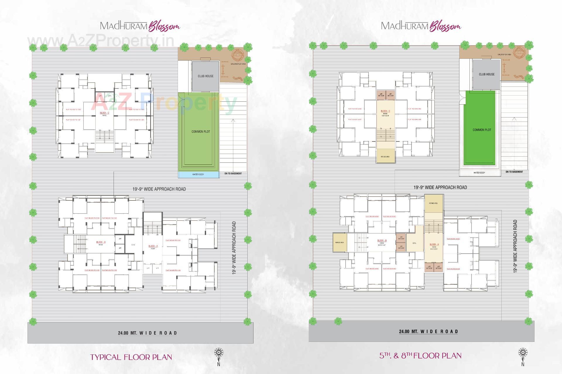 Layout of real estate project Madhuram Blossom located at Ahmedabad, Ahmedabad, Gujarat