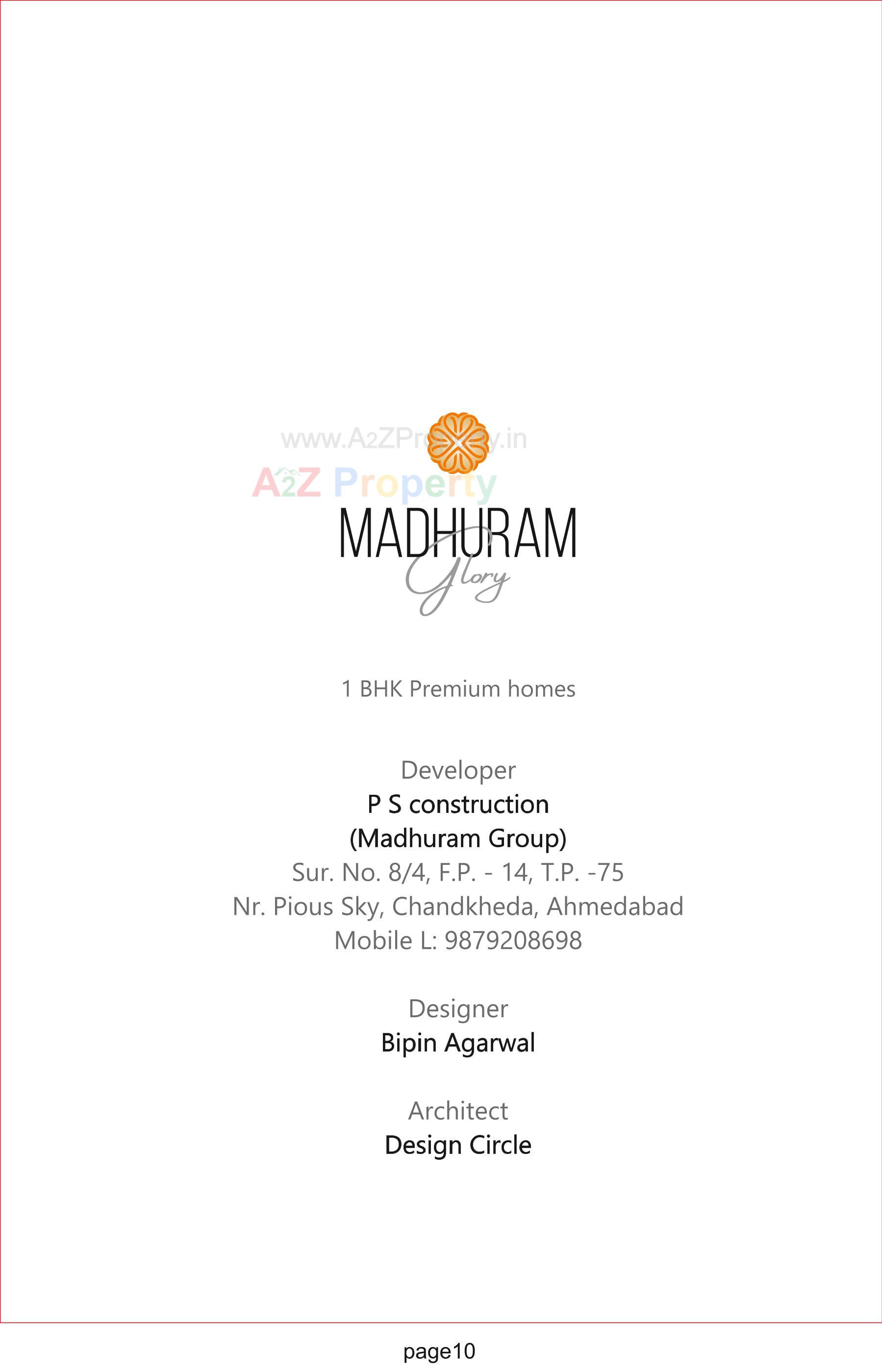  of real estate project Madhuram Glory located at Chandkheda, Ahmedabad, Gujarat