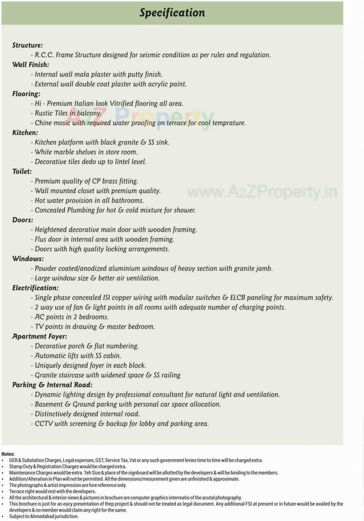 Project Specifications