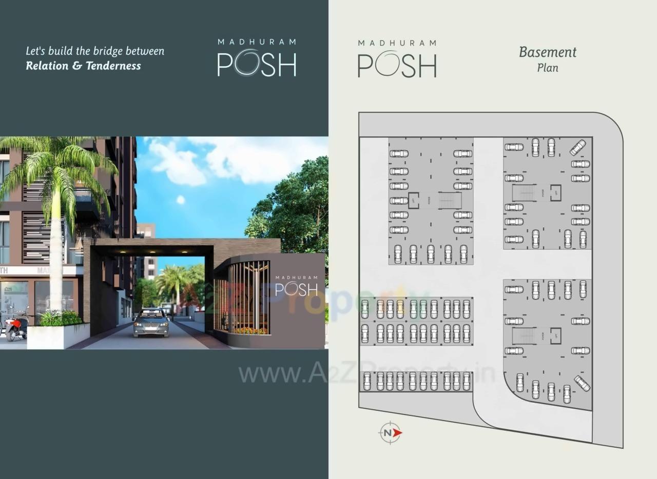 Layout of real estate project Madhuram Posh located at Chandkheda, Ahmedabad, Gujarat