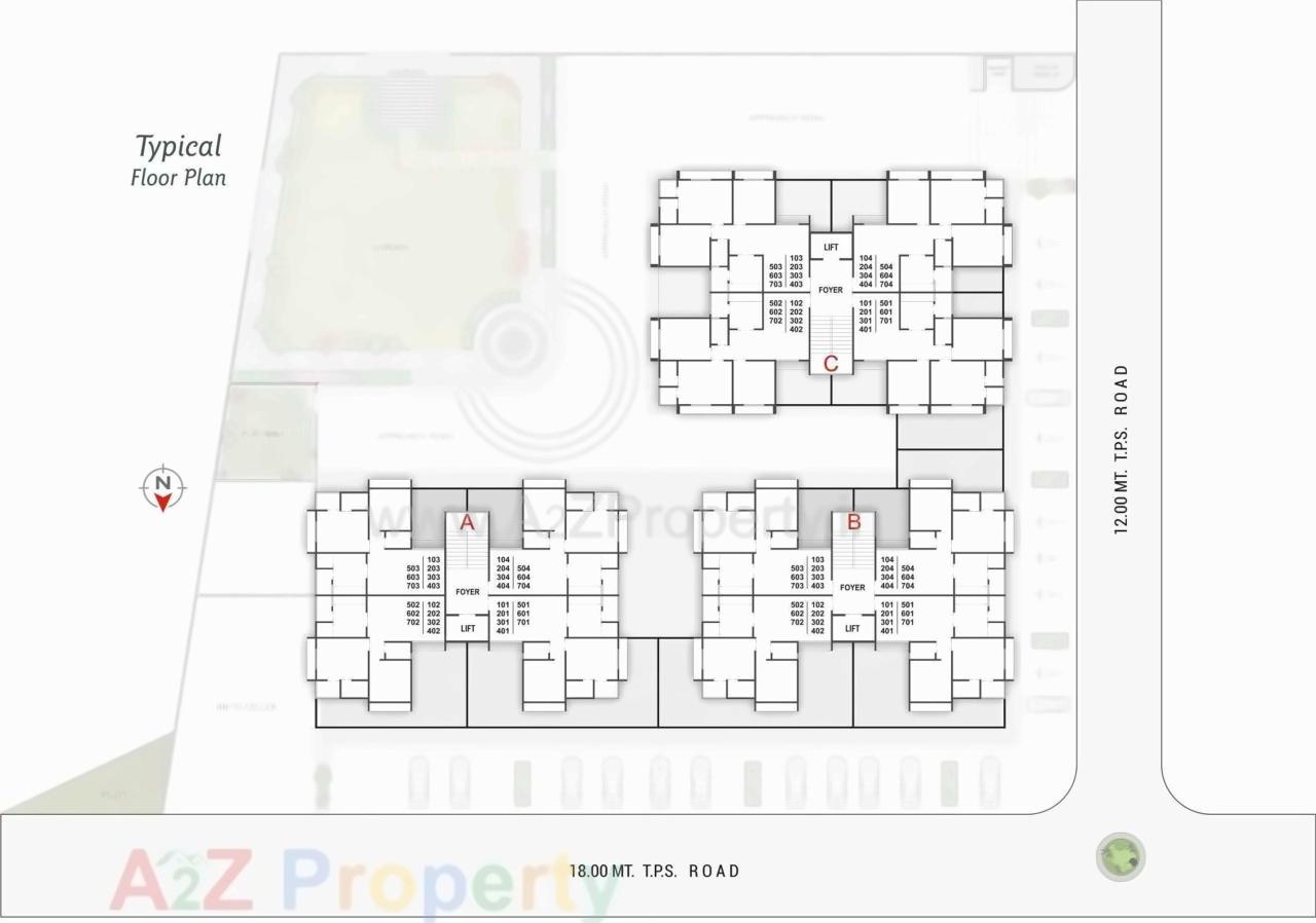 Layout of real estate project Madhuram Posh located at Chandkheda, Ahmedabad, Gujarat