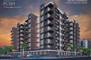 Elevation of real estate project Madhuram Posh located at Chandkheda, Ahmedabad, Gujarat