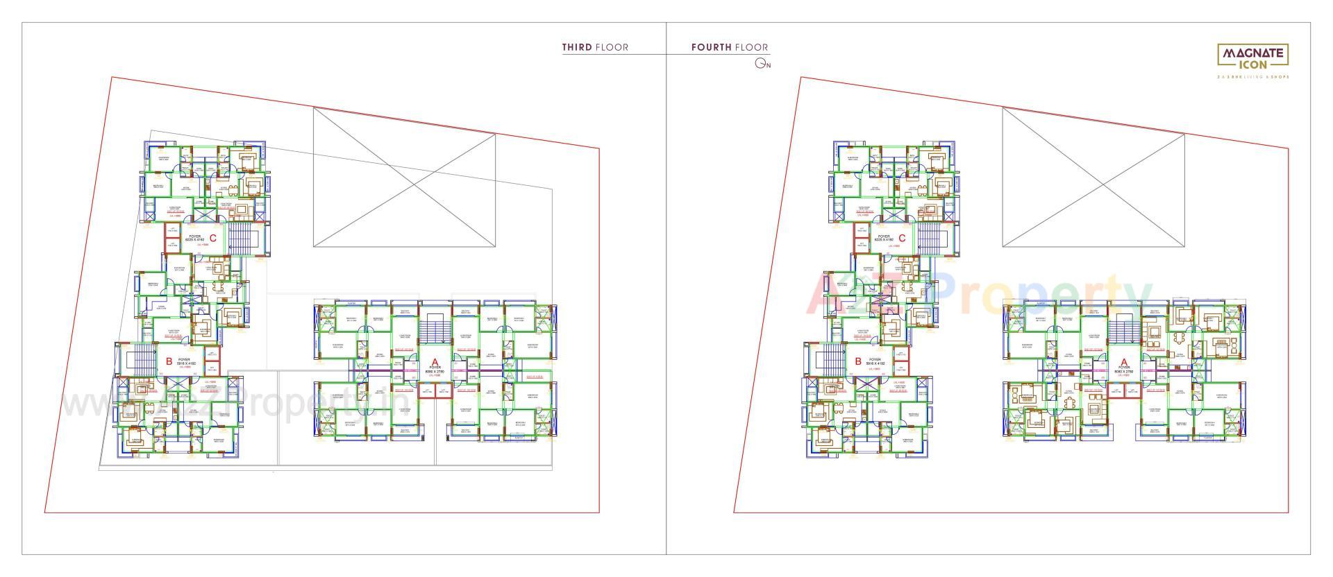 Layout of real estate project Magnate Icon located at Ahmedabad, Ahmedabad, Gujarat