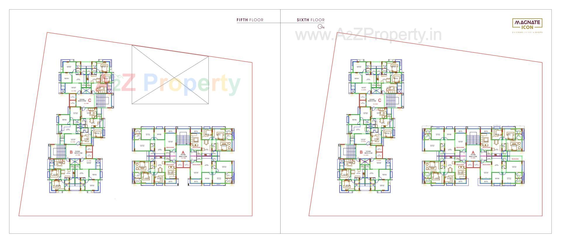 Layout of real estate project Magnate Icon located at Ahmedabad, Ahmedabad, Gujarat