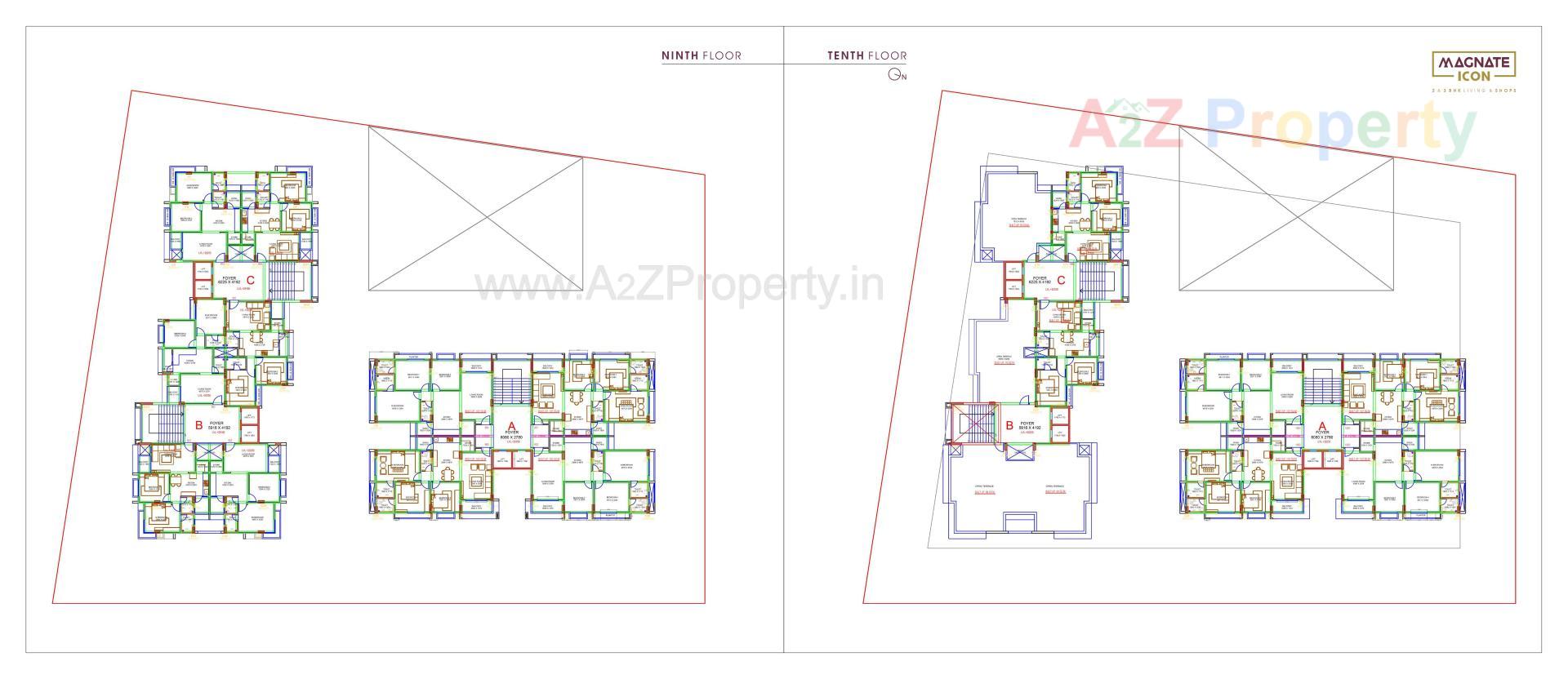 Layout of real estate project Magnate Icon located at Ahmedabad, Ahmedabad, Gujarat