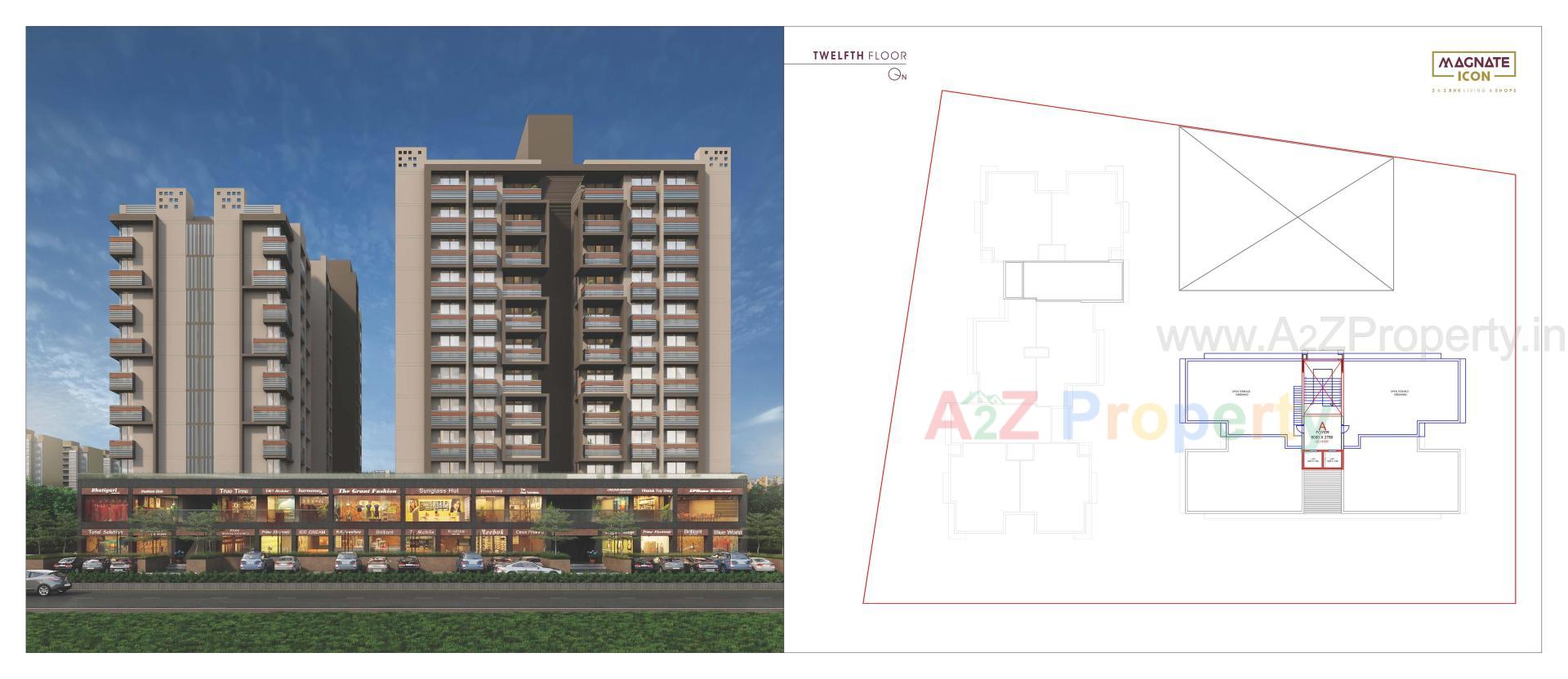Layout of real estate project Magnate Icon located at Ahmedabad, Ahmedabad, Gujarat