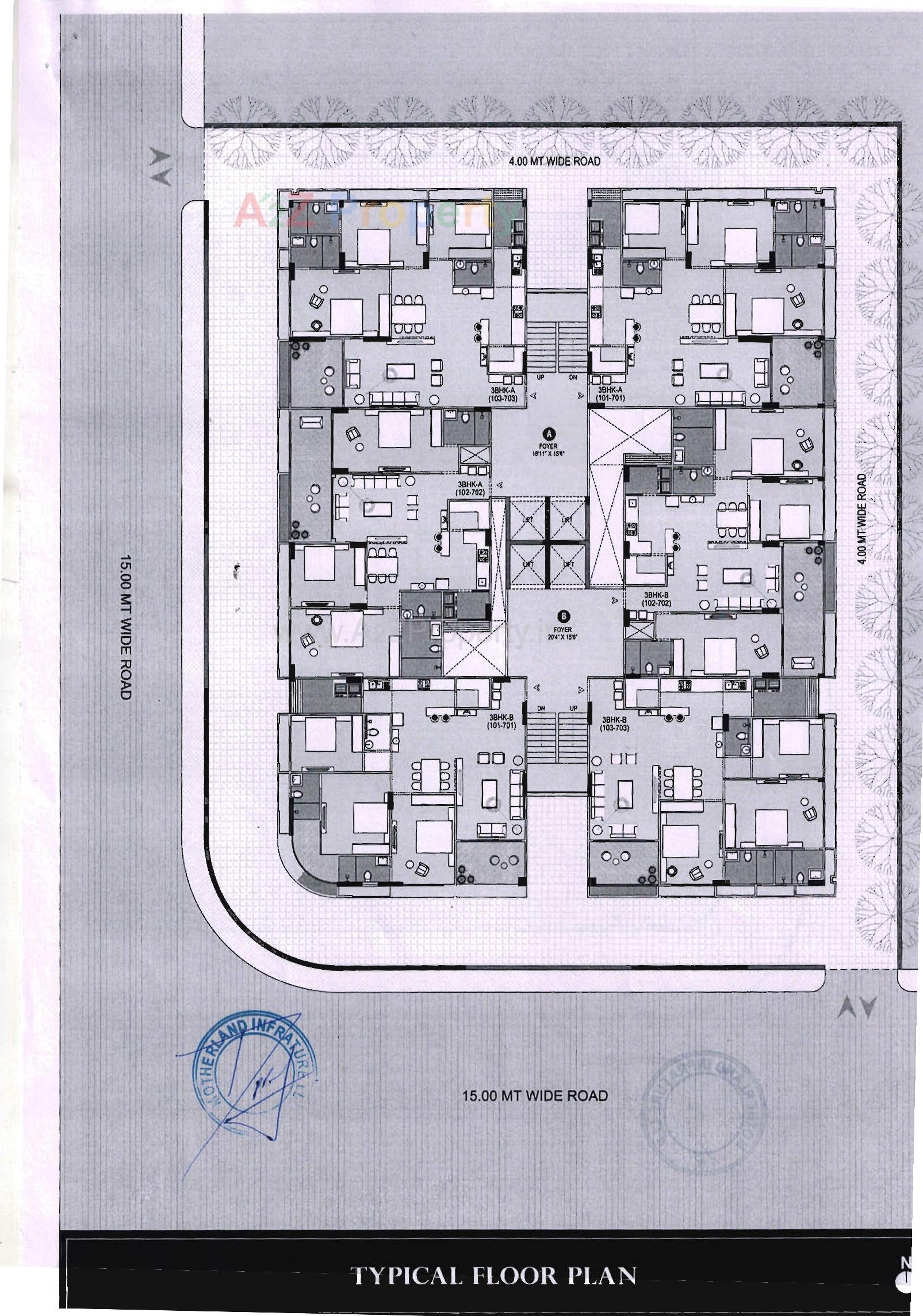 Layout of real estate project Magnate Impression located at Hebatpur, Ahmedabad, Gujarat