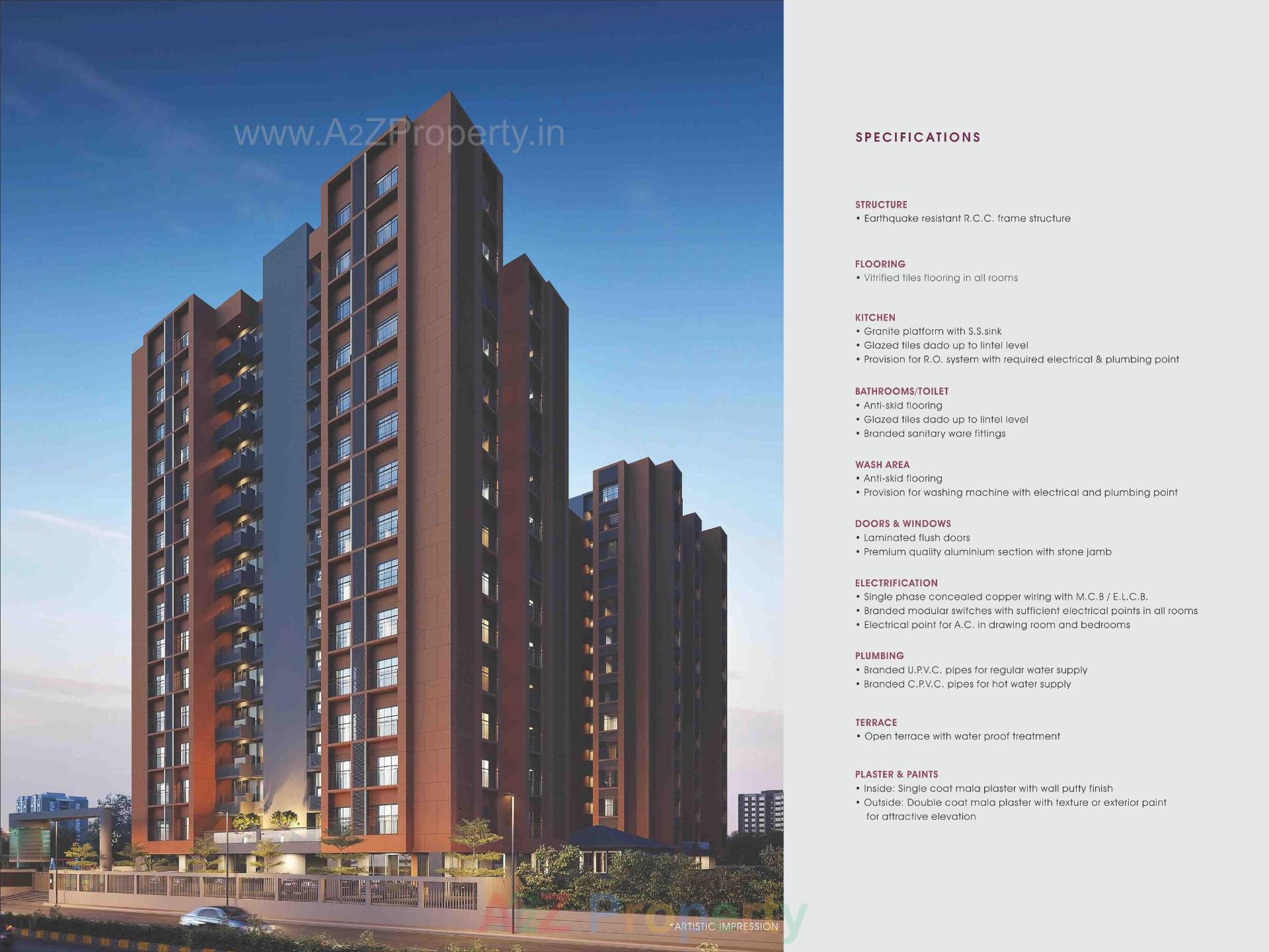 3D Elevation of real estate project Magnate Lavish located at Khodiyar, Ahmedabad, Gujarat