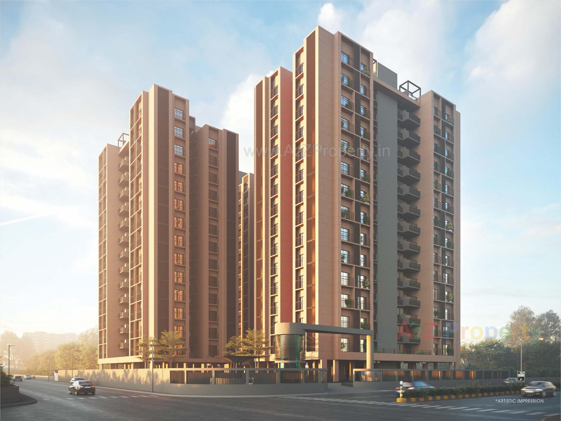 3D Elevation of real estate project Magnate Lavish located at Khodiyar, Ahmedabad, Gujarat