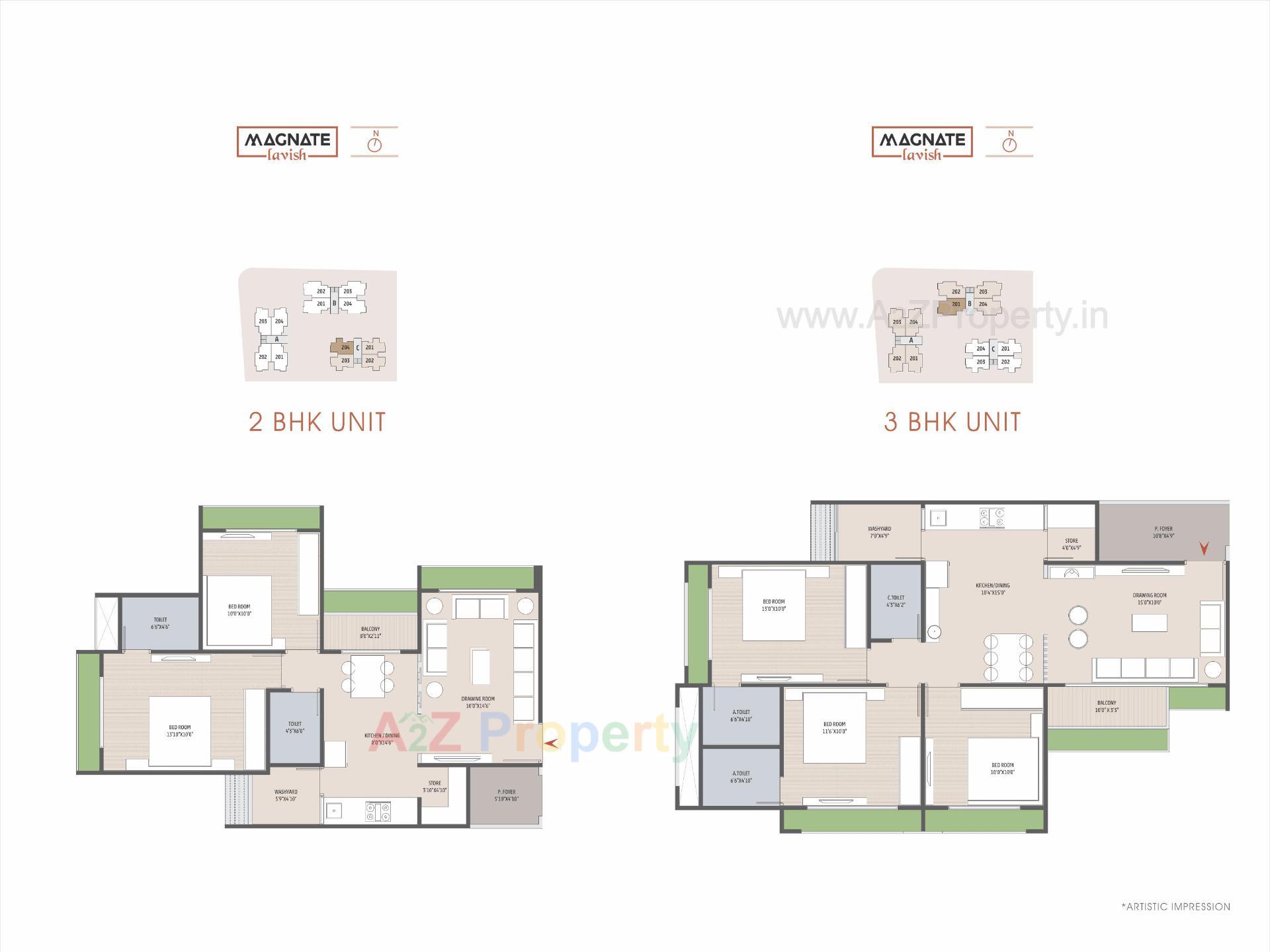 Layout of real estate project Magnate Lavish located at Khodiyar, Ahmedabad, Gujarat