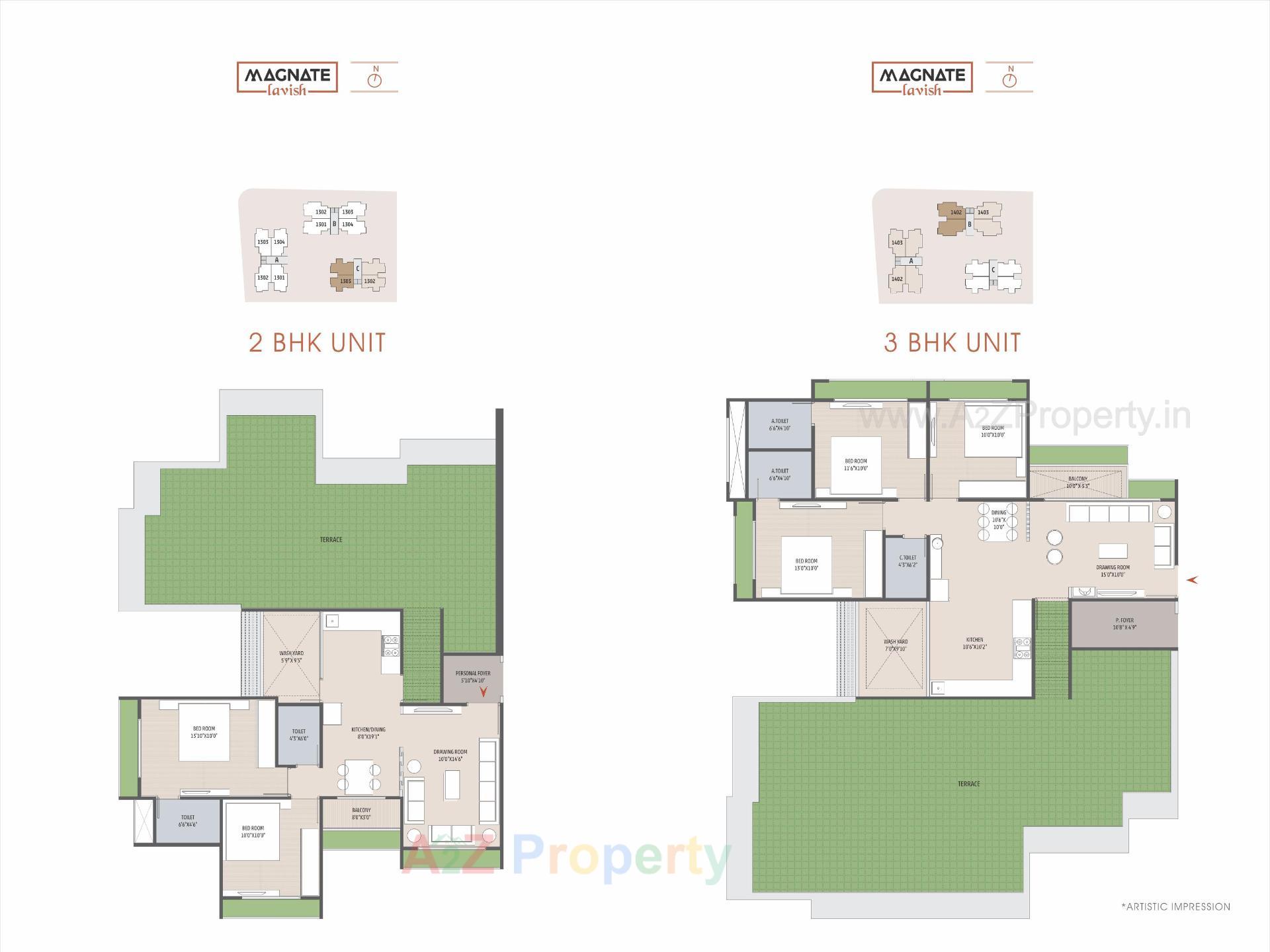 Layout of real estate project Magnate Lavish located at Khodiyar, Ahmedabad, Gujarat