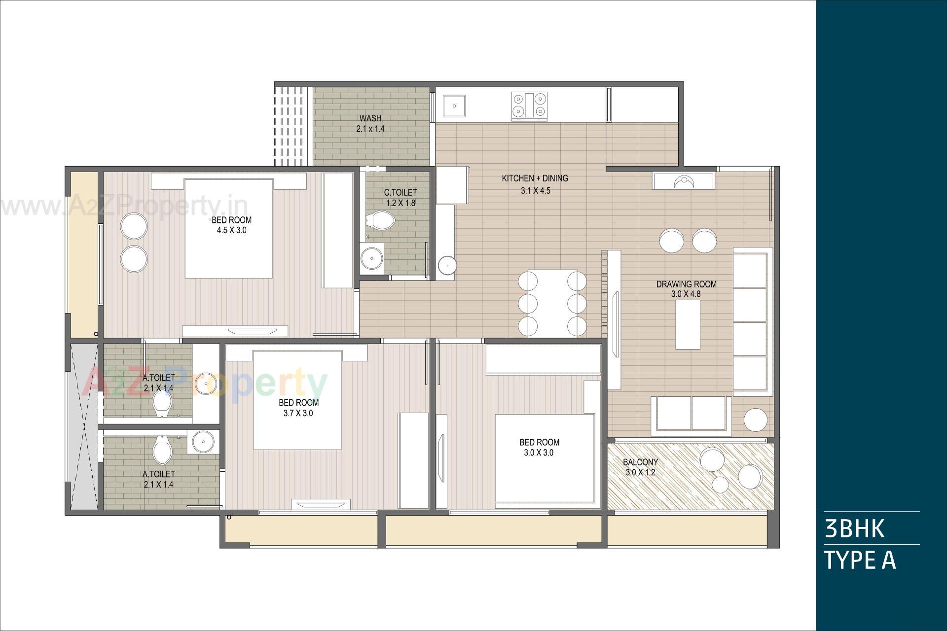 Layout of real estate project Magnate Legend located at Khodiyar Gam, Ahmedabad, Gujarat