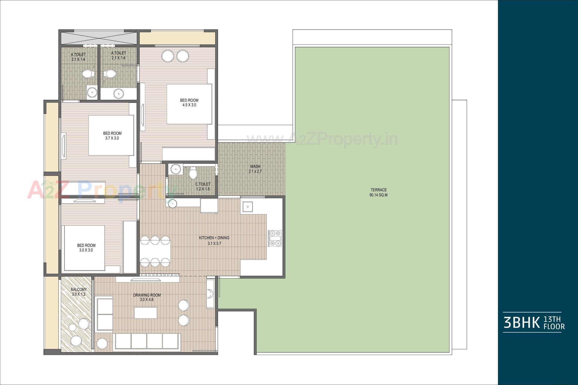 Layout of real estate project Magnate Legend located at Khodiyar Gam, Ahmedabad, Gujarat