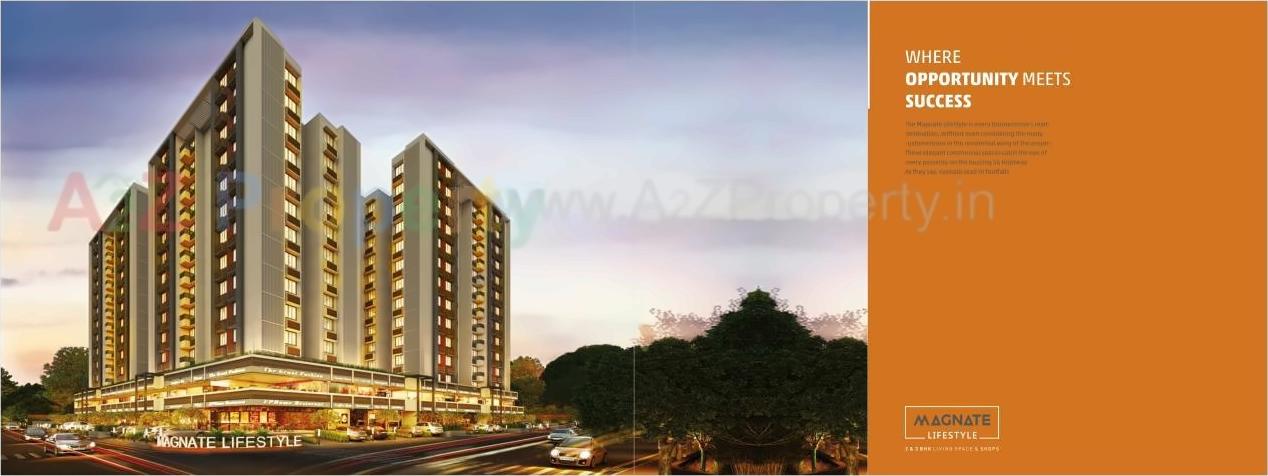 3D Elevation of real estate project Magnate Lifestyle located at Khodiyar, Ahmedabad, Gujarat