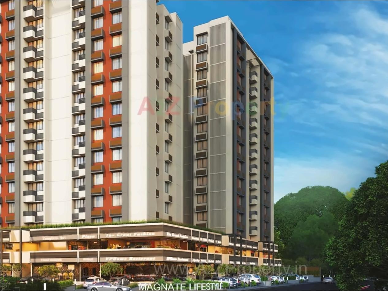 3D Elevation of real estate project Magnate Lifestyle located at Khodiyar, Ahmedabad, Gujarat