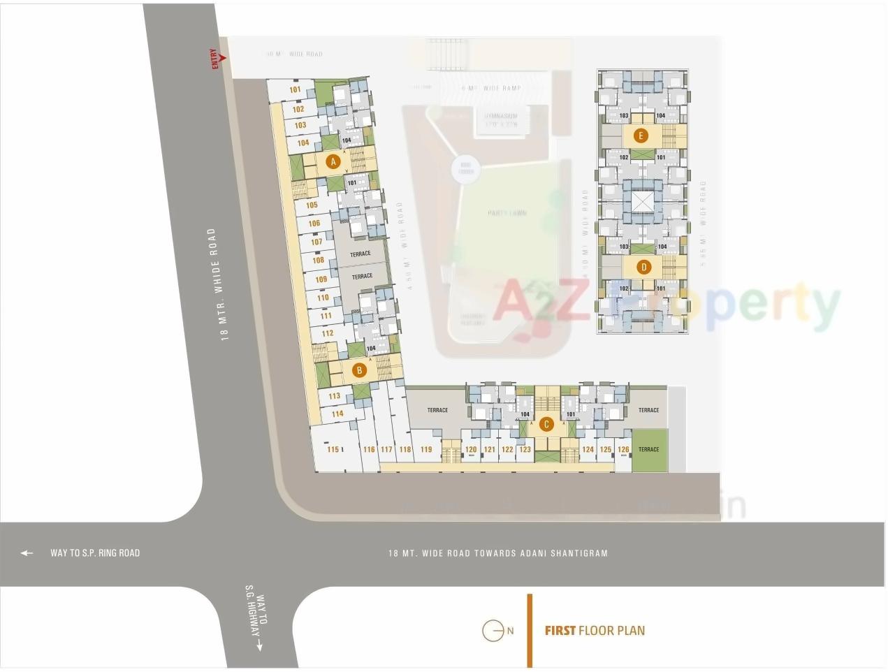 Layout of real estate project Magnate Lifestyle located at Khodiyar, Ahmedabad, Gujarat
