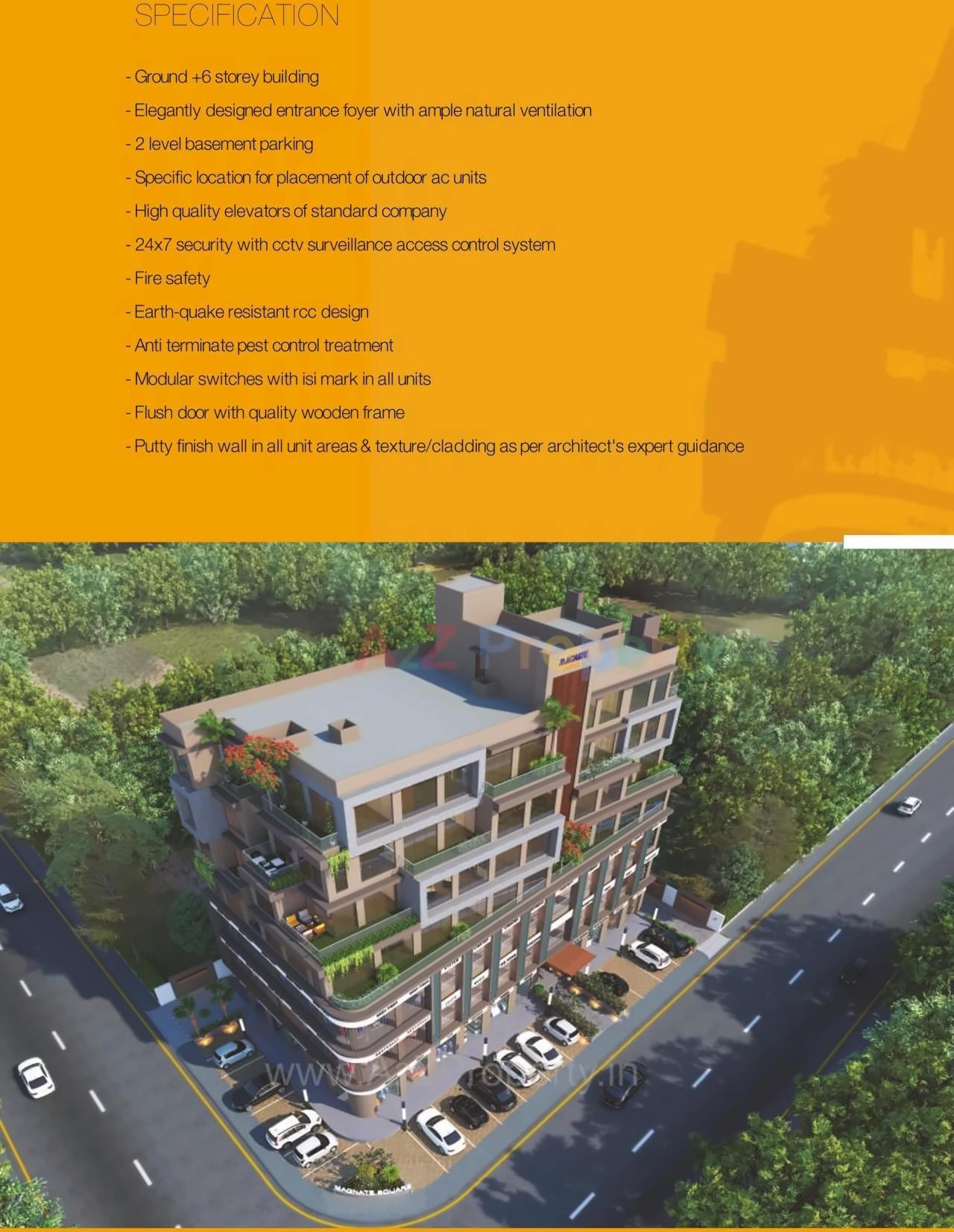 3D Elevation of real estate project Magnate Square located at Ahmedabad, Ahmedabad, Gujarat
