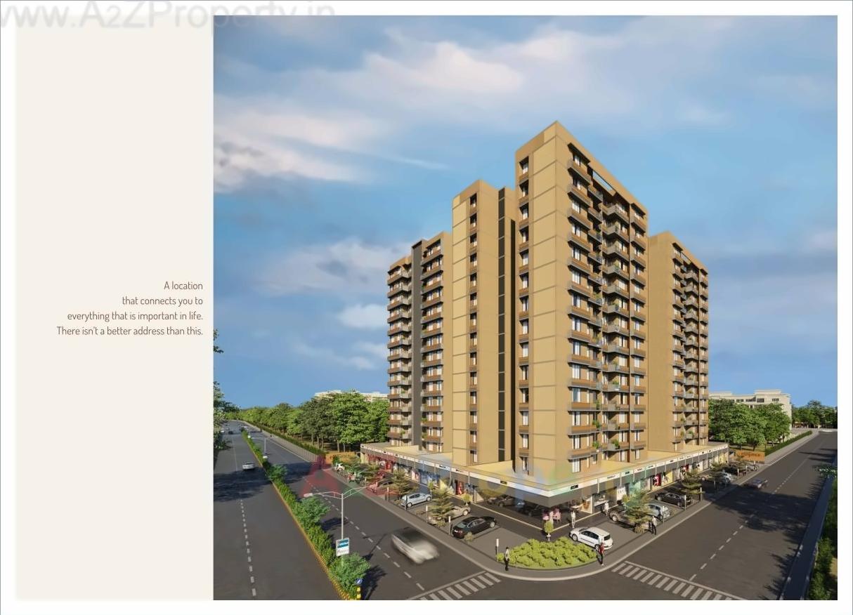 3D Elevation of real estate project Mahadev Elegance located at Ghuma, Ahmedabad, Gujarat