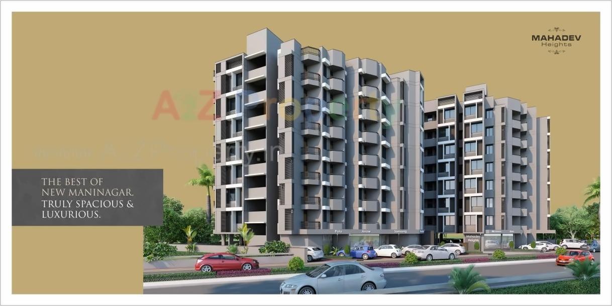 3D Elevation of real estate project Mahadev Heights located at Ramol, Ahmedabad, Gujarat
