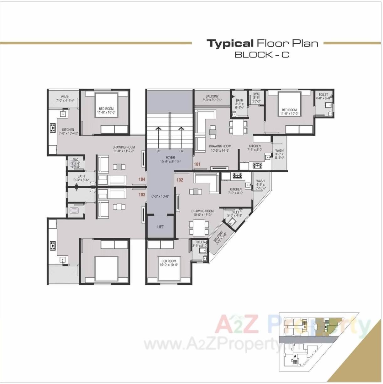 Layout of real estate project Mahadev Heights located at Ramol, Ahmedabad, Gujarat