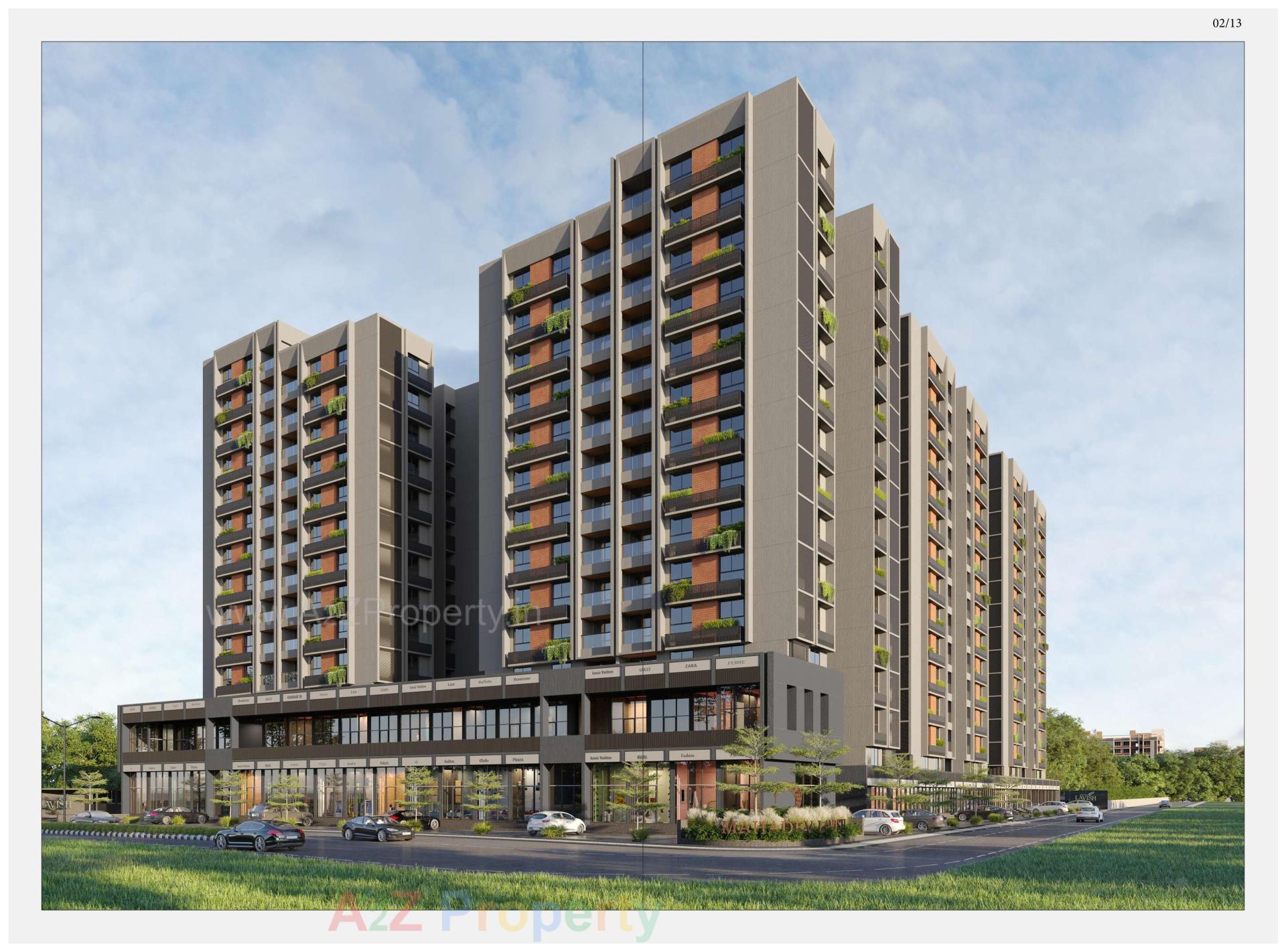 3D Elevation of real estate project Mahadev Lavish located at Ghuma, Ahmedabad, Gujarat