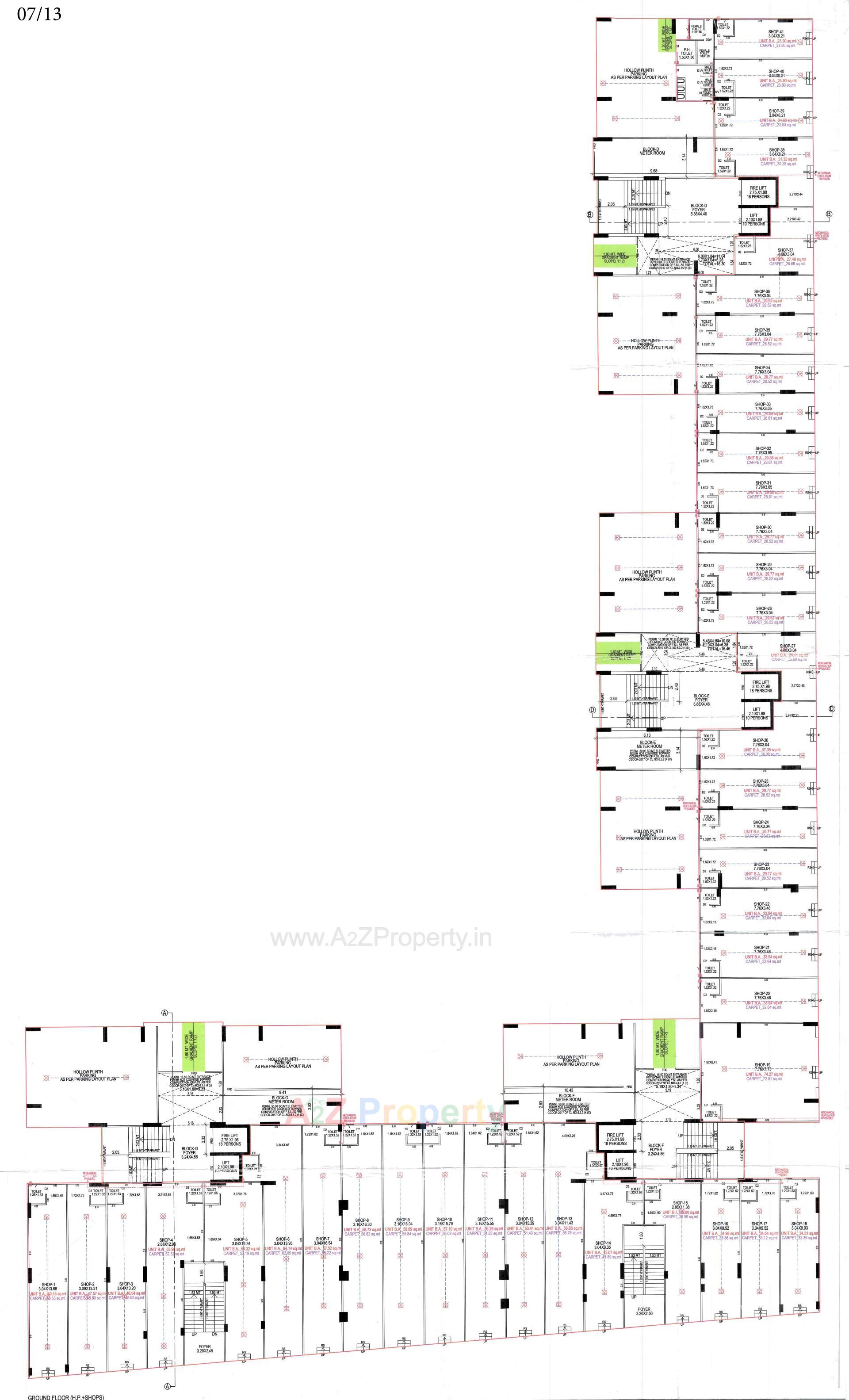 Layout of real estate project Mahadev Lavish located at Ghuma, Ahmedabad, Gujarat