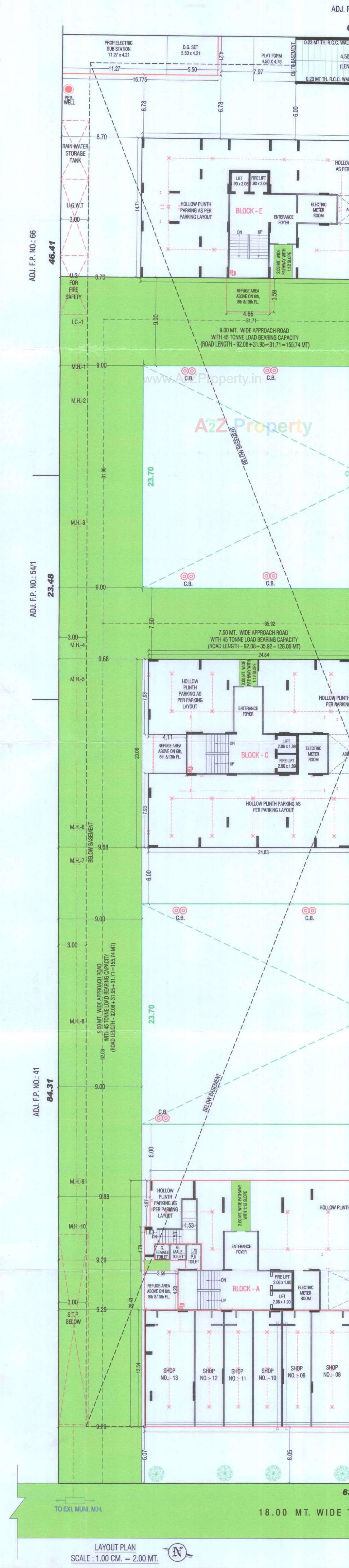 Layout of real estate project Mahadev Sky located at Ramol, Ahmedabad, Gujarat