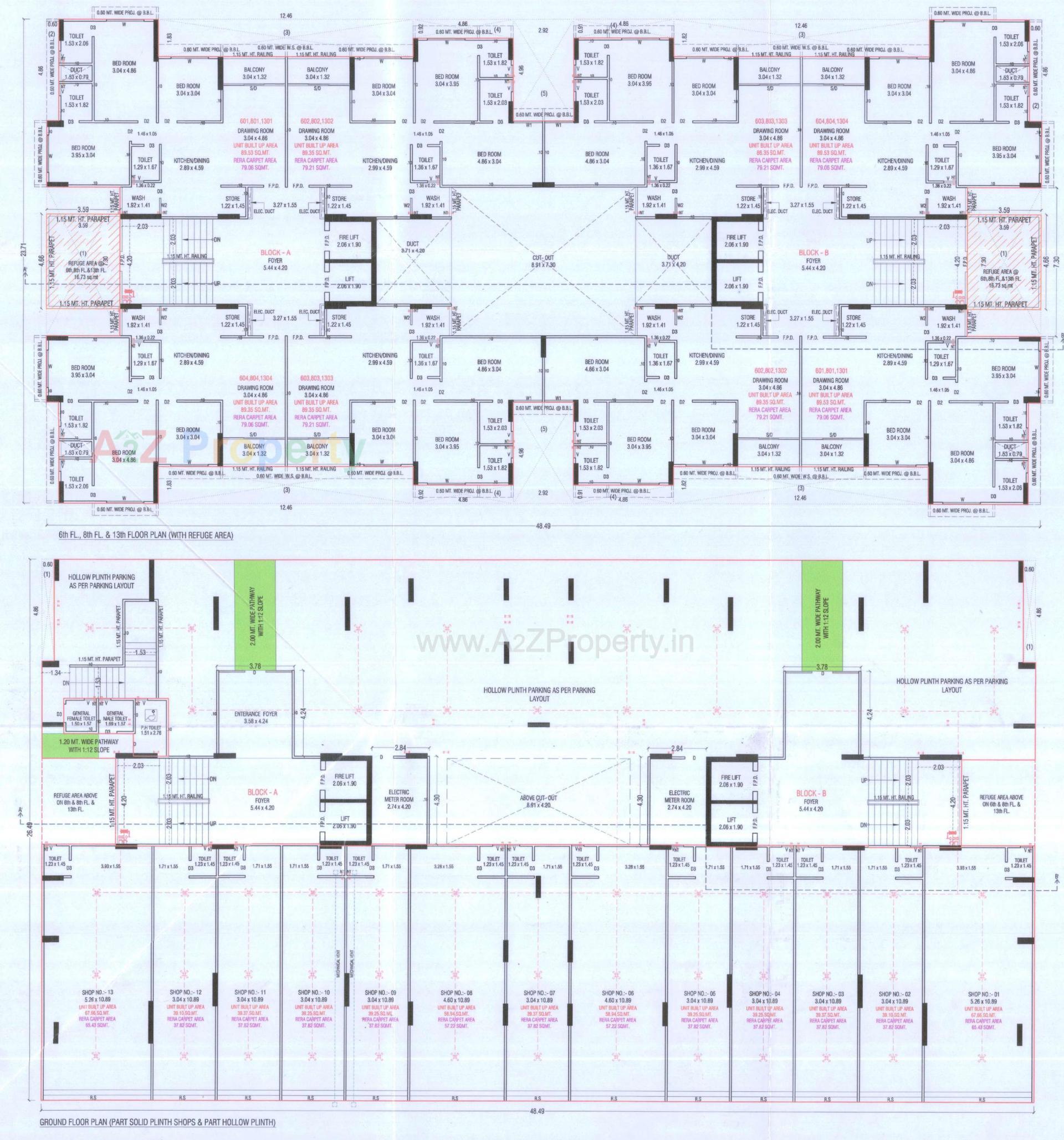 Layout of real estate project Mahadev Sky located at Ramol, Ahmedabad, Gujarat